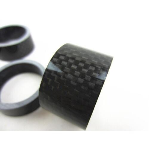 4pcs full Carbon Fibre bike washer 1-1/8" 28.6mm diameter Bike Bicycle Headset Stem Spacer 5/10/15/20mm bike parts