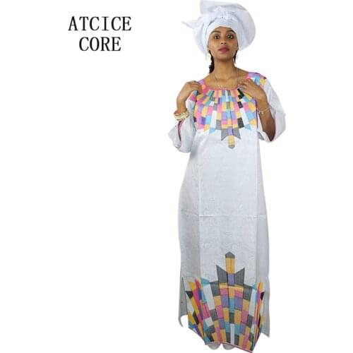 African dresses for women 2018 fashion design new african bazin riche embroidery design dress long dress LA117