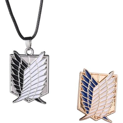 Anime Attack on Titan Wings of Liberty Metal Necklace Pendant Fashion Jewelry for Cosplay Accessories or Collection