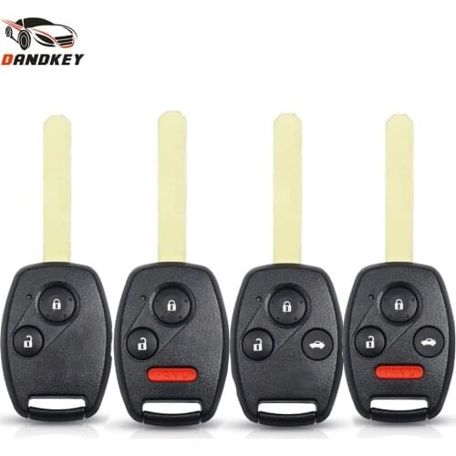 Dandkey 2/3/4 Buttons Replacement With Key Pad Entry Remote Car Auto Key Case Fob For Honda Accord CRV Pilot Civic 2003-2007