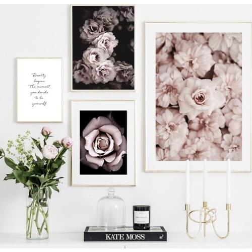 Flower Rose Botanical Canvas Art Poster Nordic style Decorative Print Wall Painting Scandinavian Decoration Picture Home Decor