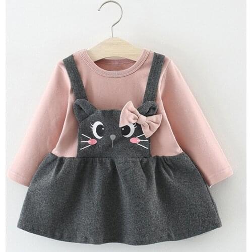 Kids Autumn new Korean version girl dress corduroy flounces little girl dress Children long sleeve cotton cute dress DR19154