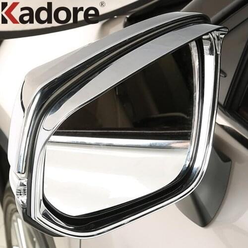 For Toyota Highlander Hybrid 2021 2022 Carbon Fiber Door Rearview Mirror Sun Visor Rain Shield Cover Trim Stickers Car Styling