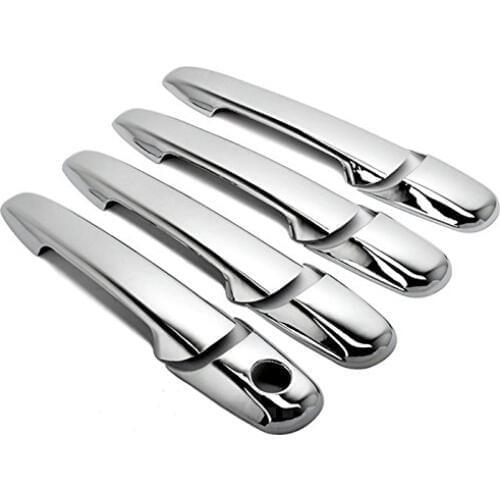 Chrome 4 Doors Handle Cover W/O Passenger Side Keyhole for 06-12 Lincoln MKZ/Zephyr/07-10 MKX/06-11 Mercury Milan