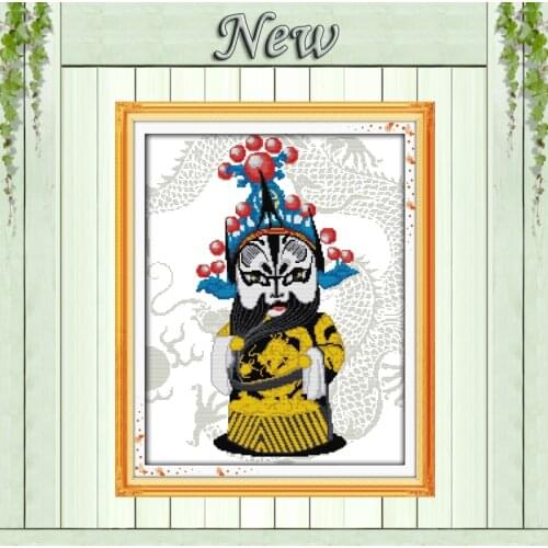 A character type in Beijing opera Counted Print on canvas Sets embroidery DMC 11CT 14CT Cross Stitch kits Needlework home Decor