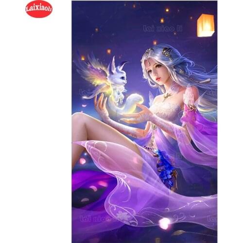 Full Square Round Fantasy art, sexy beautiful elf 5d Diamond Embroidery sale Diamond Painting 5d DIY Diamond Mosaic
