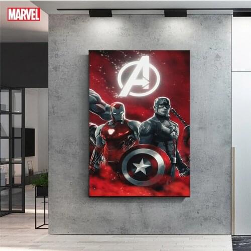 Captain America Avengers Marvel Poster Iron Man Superhero Home DecorationDiamond Painting Art Kids Bedroom Birthday Gift