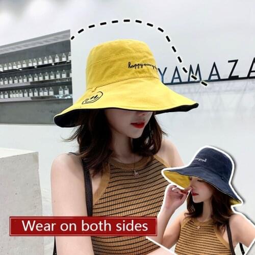 Sun Hat Summer Foldable Bucket Hat for women Outdoor Sunscreen Cotton Fishing Hunting Cap Anti-UV wide brim bucket Sun hat