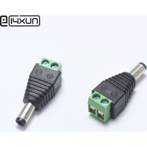 2pcs 12V 5.5x2.5mm Male AudioConnector Plug DC Power Supply DC Adaptor Plug Cable jack for CCTV