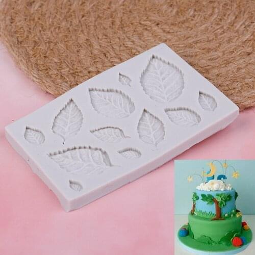 6.2*9.6*0.5cm Rose leaves silicone soap mold kitchen accessories cake mold Gumpaste Candy cookies tools Fondant Cake Decoration