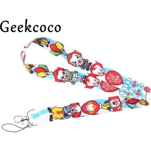 Ghost cartoon horror movie keychain Accessories Mobile Phone ID Badge Holder keys Straps Neck lanyard Camera J0731
