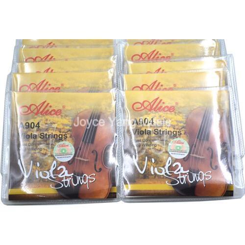 10 Sets of Alice A904 Viola Strings Steel Core Al-Mg/Cupronickel Winding Viola Strings Set of 4 Strings