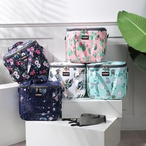 7L Insulated Thermal Cooler Bags Oxford Lunch Box Ice Pack Travel Picnic Backpack Thermal Food Delivery Bag Carrier Shoulder Bag