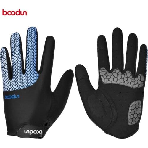 Boodun Touch Screen Fabric Full Finger Cycling Gloves Luvas Ciclismo Road Bike MTB Long Mittens Outdoor Sport Motorcycling Glove