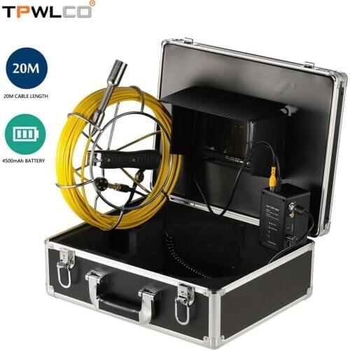 23mm Lens Pipeline Industrial Endoscope Camera With Free 8GB Card 20m-50m Cable Drain Sewer Inspection support Video Recording