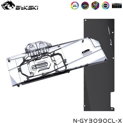 Bykski GPU Water Block For Galaxy Geforce RTX 3090 24GB Classic Graphics Card,GAMING Video Cooler,Full Cover,G1/4,N-GY3090CL-X