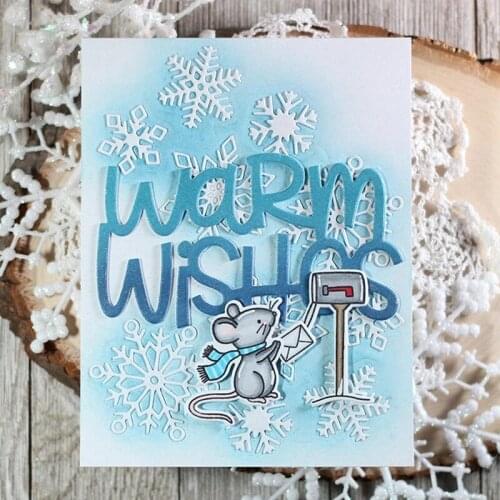 Winter Christmas Elements Metal Cutting Dies&Coordinating Stamps For Scrapbooking Craft Die Cut Card Making Embossing Stencil