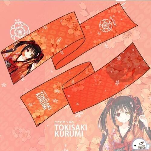 180*25CM Anime Date A Live Tokisaki Kurumi Kimono Version Cute Soft Microfiber Winter Long Scarf