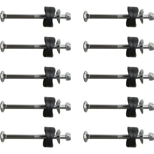 10PCS Trampoline Jumping Bed Carriage Screw Nut Screw Square Head Trampoline Screws Galvanized Steel Screw Jump Bed Stability To