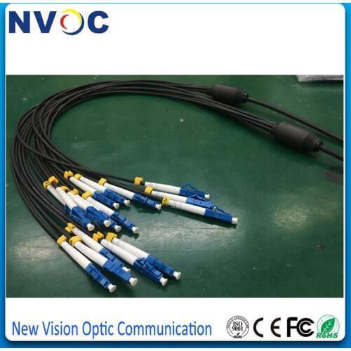 100M,SM,8C,G657A,LSZH Jacket,Armored Black Cable,5.0mm,LC/UPC-LC/UPC Fiber Patch cord,with Reel Roll,LC UPC Amored Fiber Jumper