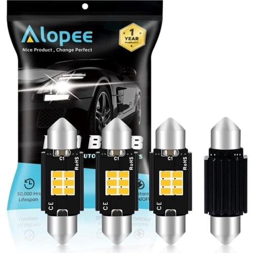 4-Pack 41MM 211-2 569 578 Warm White 3020 SMD Canbus Error Free LED Festoon Bulbs Car Interior License Plate Dome Map Door Light