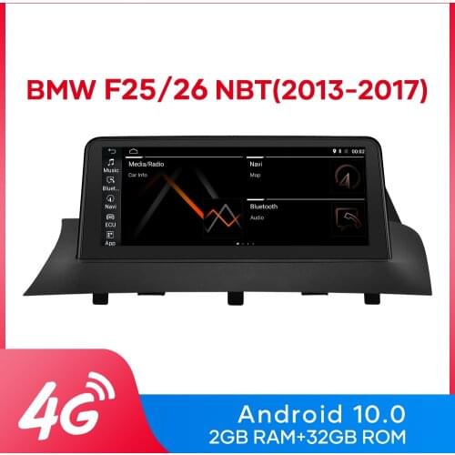 MCWAUTO for BMW X3 F25 X4 F26 2014 -2017 NBT 10.25” System CarRadio Stereo Android 10.0 Autoradio GPS Navigation 4G Wifi BT