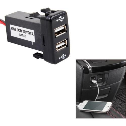 Dual Usb Car Charger 4.2A 2 Port Auto Power Adapter Socket For Iphone 12v 24v for Toyota Tacoma Land Cruiser Tundra Prado 120