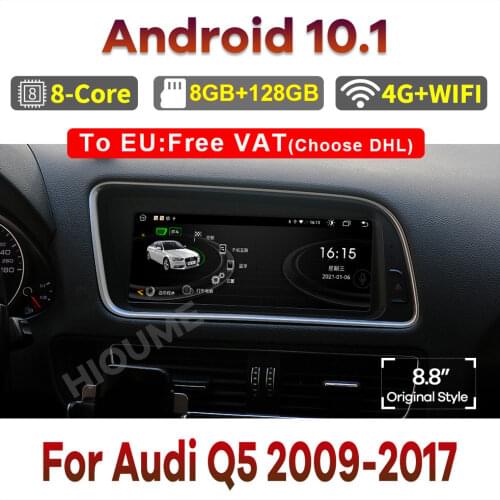 Android 10.1 Car Multimedia Player GPS Navigation for Audi Q5 2009-2017 Auto Stereo Radio Video CarPlay Mirror Screen