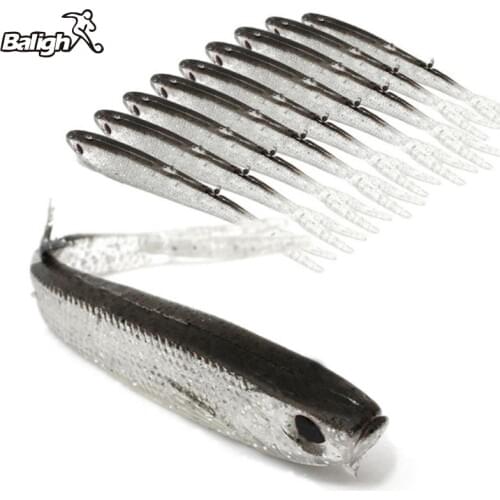 Balight 10pcs Soft Bait Loach Modeling Fishing Lure PVC Perch Grass Carp Bait Saltwater Artificial Lure Fishing Tackle