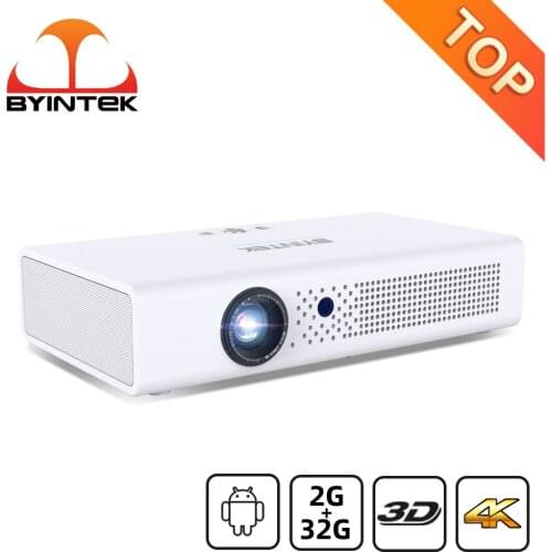 BYINTEK R19 Mini 3D 300inch Smart Android WIFI Video LED Portable DLP ProyectorBeamer Full HD 1080P Projetor for 4K Cinema