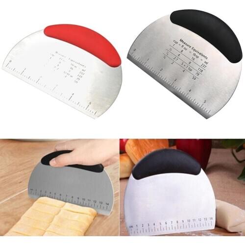 Stainless Steel Scales Flour Chopper Pastry Dough Scraper Kitchen Baking Tool