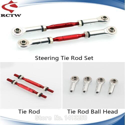 CNC Metal Steering Pull Rod & Tie Rod Ball Head Set for 1/5 GTB RACING Losi 5ive-T Desert Buggy XL DBXL Rc Car Parts