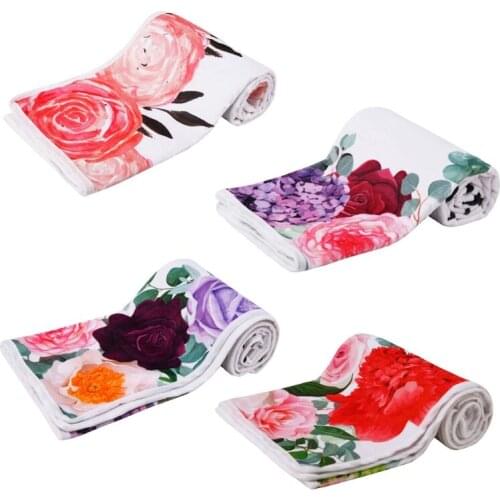 Baby Blanket Flannel Photography Monthly Photo Newborn Milestone Crawling Mat