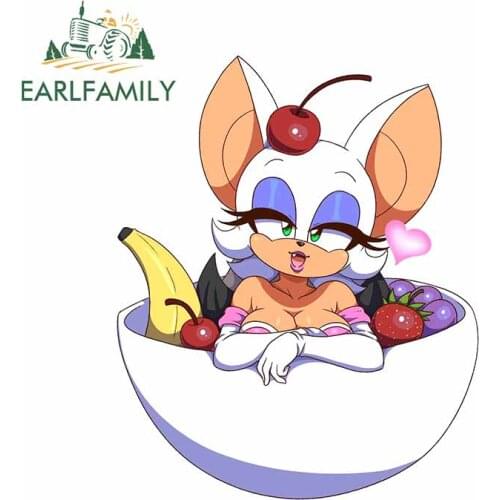 EARLFAMILY 13cm x 10.7cm for Fruit Bat Rouge Laptop RV Cartoon Car Stickers Bumper Waterproof Anime VAN Trunk Personality Decals