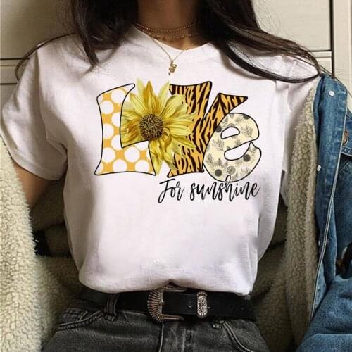 Love for Sunshine Print T-shirt New Fashion Women T Shirt Harajuku Tee Tops Short Sleeve T-shirt Female Cute Tees Shirt Clothing