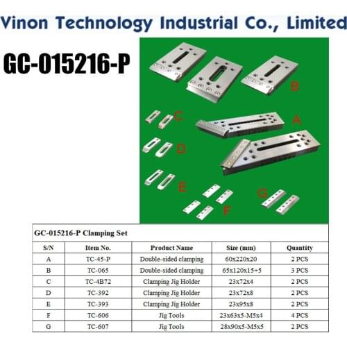 GC-015216-P Clamping Set Parts, High quality tooling stainless steel EDM Innovation Toolings for all Wire-EDM machines