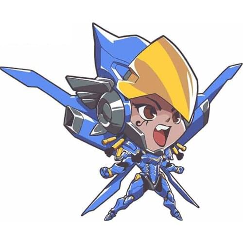 Interesting Character Pharah Car Sticker Accessories Car Styling Decal Vinyl Car Window Cover Scratches Apply To Car Window