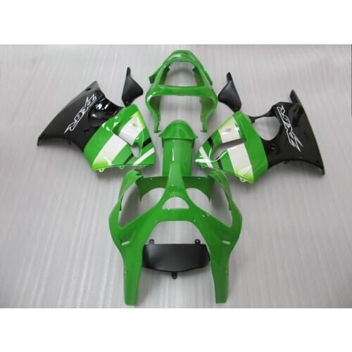Injection mold Fairing kit for Kawasaki ZX 6R 2000 2001 2002 green white black aftermarket ZX-6R zx6r 00 01 02 fairings set AA44