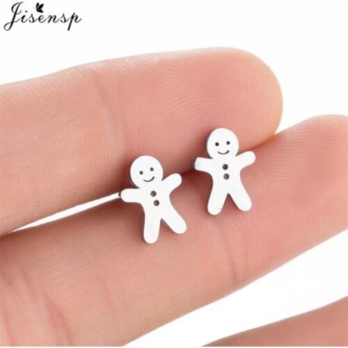 Tiny Christmas Earrings Stylish Cute Snowman Stud Earring for Women Girls Kids Simple Snowflake Ear Studs Party Accessories