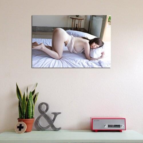 Cute Asian Girl Posters Wall Art Pictures Print Canvas Paintings for Living Room Decor