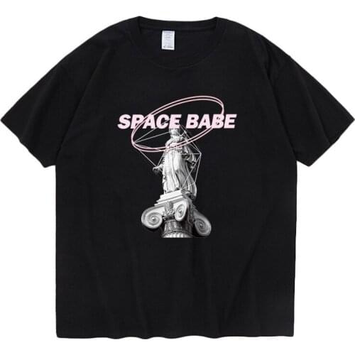 Fashion Brand Blue Hip Hop T-shirt Space Baby Rap Mens Summer Street Wear Men Tshirts