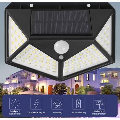 Powerful 114 LED Solar Light Outdoor For Garden Decoration Garden LED Solar Lamp Powered Waterproof PIR Motion Sensor Street Lig