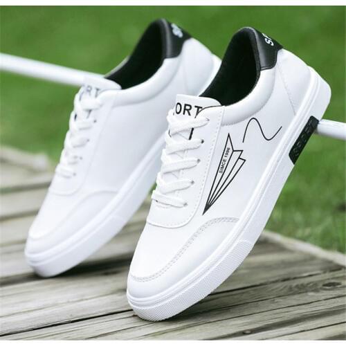 Mens Vulcanize Shoes Lace-up Fashion men Casual shoes Spring Autumn Flat Casual Shoes Male Sneakers Leather Shoes Anti-Skid new