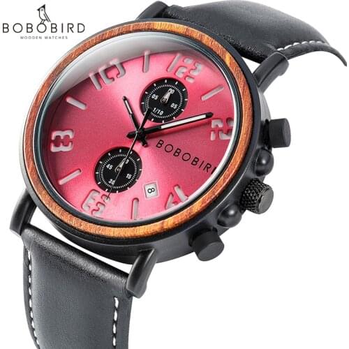 Relojes hombre BOBOBIRD Men Watch Luminous Hand Date Display Fashion Wrist Watches Chronograph Best Gift with Box V-S28