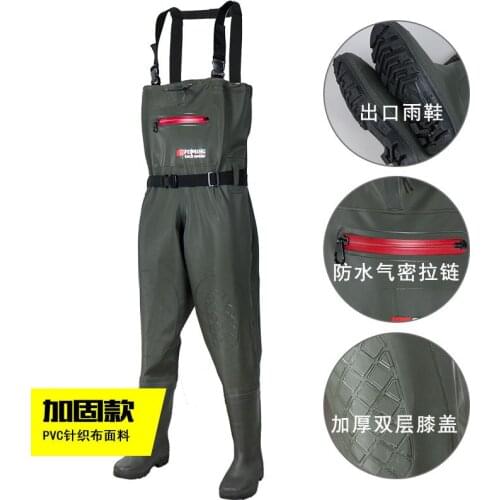 Nuevos pantalones de buceo engrosamiento de PVC mejora y refuerzo de los pantalones de pesca