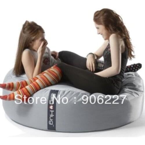 The original!! ISLAND design GREY partner bean bag prouf, GARY round beanbag ottoman, sleeping relax chair - free shipping