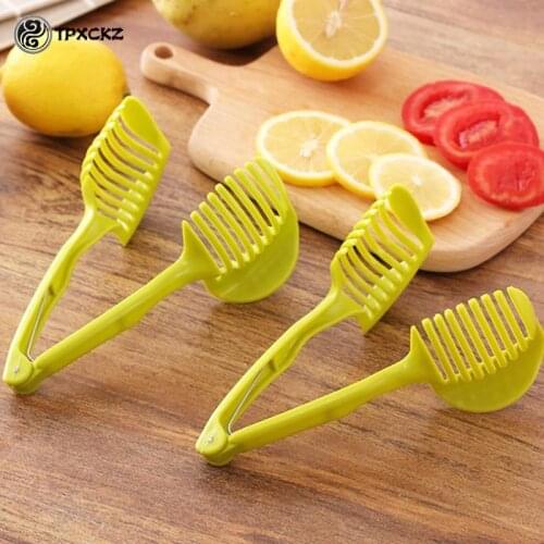 Plastic Vegetable Fruit Cutter Potato Tomato Onion Lemon Egg Peel Slicer Holder Kitchen Gadgets Shredders Cook Tool 1Pc