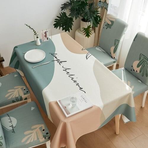Simple Waterproof Tablecloth Rectangular Cotton Linen Coffee Table Cloth Dining Table Chair Set Living Room Hotel Chair Cover