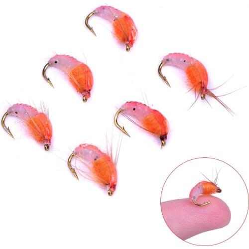 6Pcs/box Realistic Nymph Scud Fly For Trout Fishing Artificial Bait Insect Lure