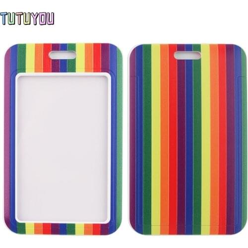 1pc PC2465 Rainbow Gay Creative Lanyard Badge ID Lanyards Mobile Phone Rope Key Lanyard Neck Straps Accessories